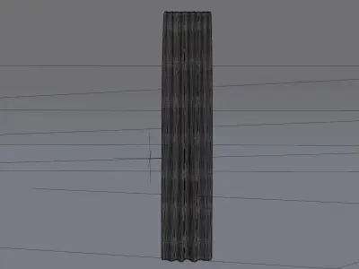 Curtains  Low-poly 3D model