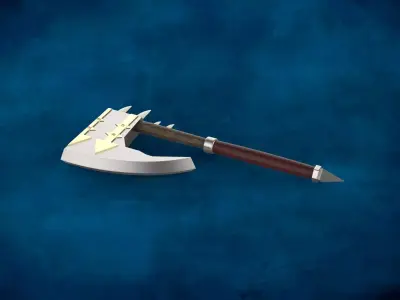 Warhammer Chaos Axe Variant 3D print model