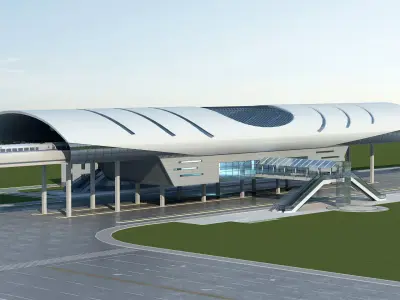 Light Rail Station 05 3D model