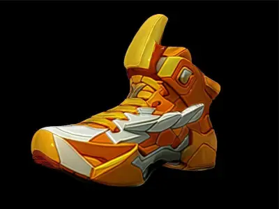 Anime sneakers Low-poly 3D model