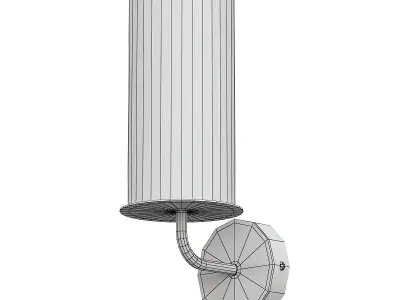 licia gold wall light with clear glass shade 3D model