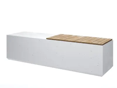 Concrete benches - BOX W By SIT and BOX WH By SIT 3D model