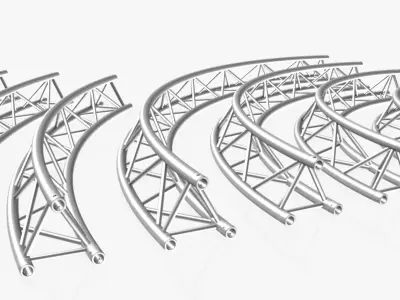 Circle Triangular Truss Modular Collection 10 Modular 3D print model