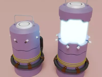 Lantern that glows when pulled 3D model