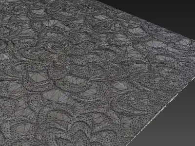 Carpet rug with pattern 3D model