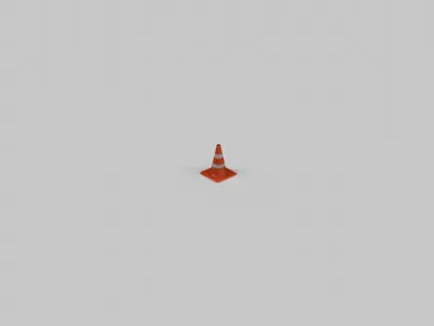 Traffic Cone V1 - 001 Low-poly 3D model