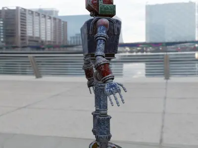 Mecha Robot Game Ready Model Low-poly 3D model