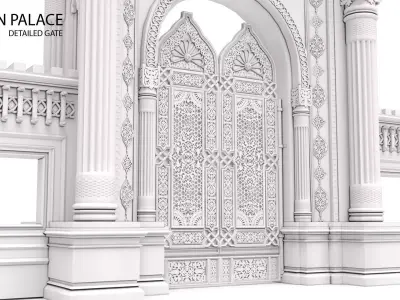 Ciragan Palace Outdoor Gate TURKIYE istanbul  3D model