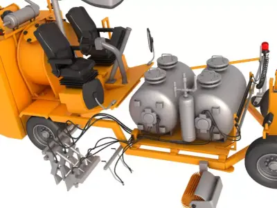 Road Marking Machine 3D model