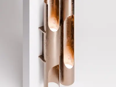 Art Deco Wall Sconce Low-poly 3D model