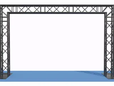 Modular Flat Top Truss Arch System 3D model