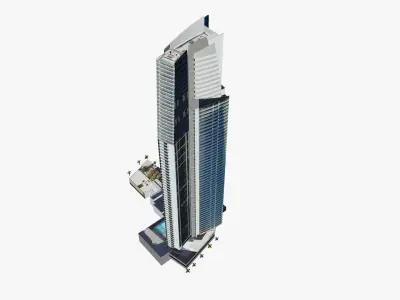 Circle On Cavill North Tower Low-poly 3D model