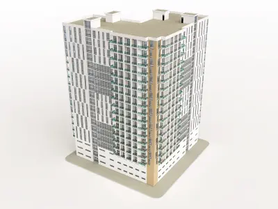 Mixed Use Building 4 3D model