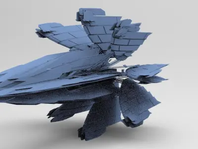 Halo Forerunner Inspired Energy Pilon Generators 8 3D model