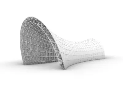Parametric bridge 3D model