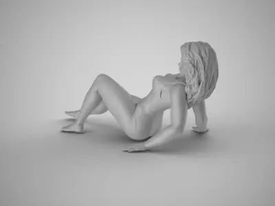 Woman Getting Up From the Floor 3D print model