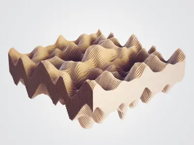 Parametric wood Hall ceiling n2  3D model