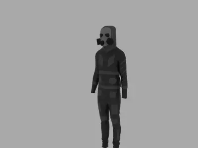 Sci-Fi Military Uniform Low-poly 3D model