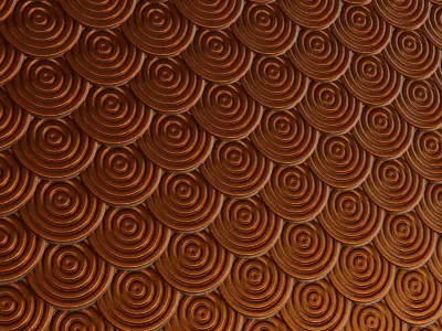 Orange Metal Pattern PBR Seamless Texture