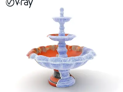 Classic Ornate Fountain Model Pack Low-poly 3D model