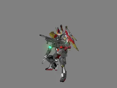 Attacker Gundam 16 A 3D model