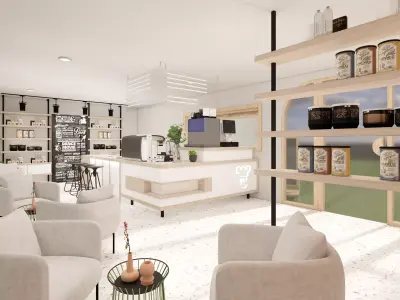 Container coffee shop-17 3D model