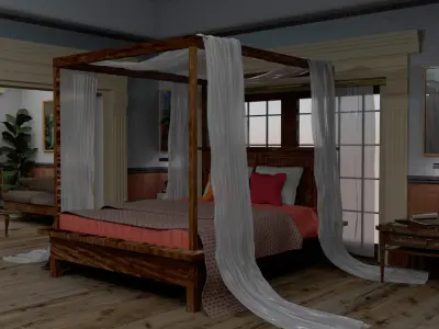 laos Na casa de Candido 3D model