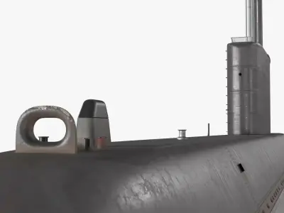  Jang Bogo-Class Military Submarine Vessel Rigged for Cinema 4D 