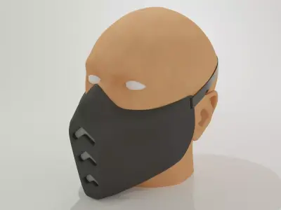 Mask delta with opening mechanism 3D print model