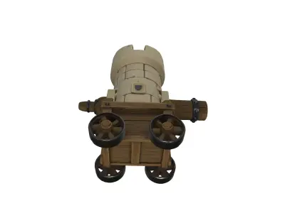Stylized Medieval Cannon Tower 3D model