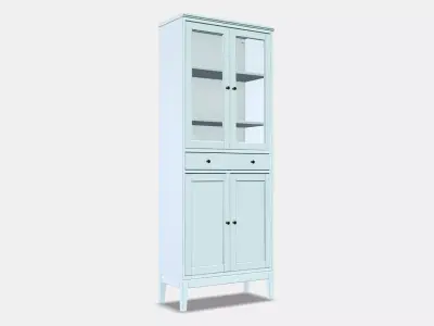 IDANAS High cabinet w gls-drs and 1 drawer 1 Low-poly 3D model