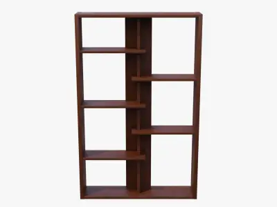 Bookshelf wooden bookcase with shelves Free 3D model
