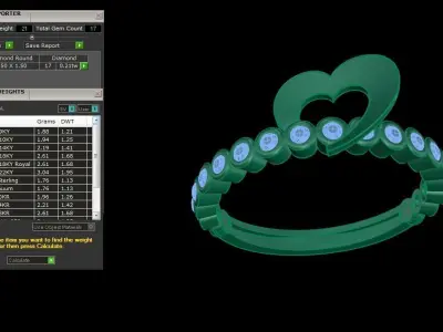Light Wt Ring - 87 3D print model