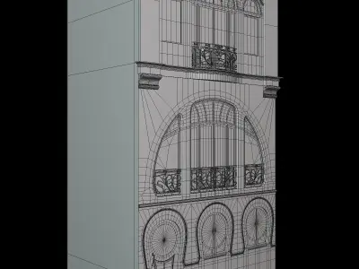 Art nouveau house 3D model