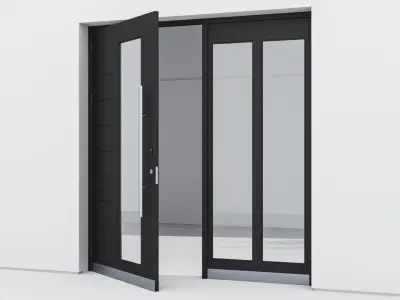 Aluminium door 48 3D model