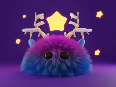 Cute animal Chester 3D model