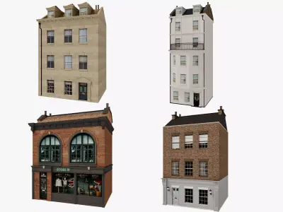 London houses 2 3D model