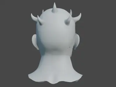 Darth maul head Low-poly 3D model