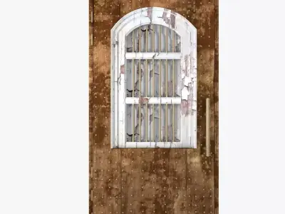 Old medieval door 3D model