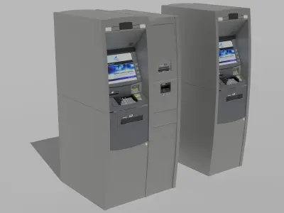 3D High poly model of ATM machines 3D model