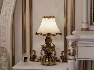 Luxury Neoclassical Table Lamp for 3ds Max and Corona 3D model