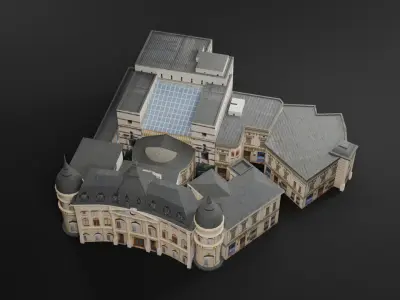 Romania Landmark Buildings Pack Low-poly 3D model