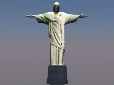 Christ the Redeemer Low-poly 3D model