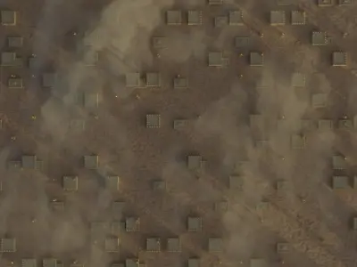 Animated Vdb Dust Surface 3D model