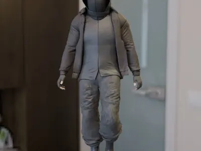 Cyberpunk character Spy assassin Free 3D model