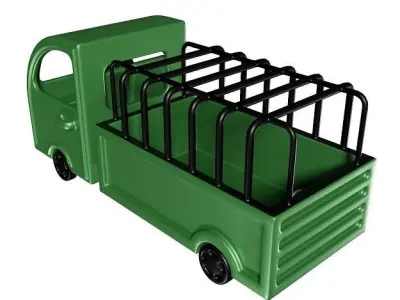 Marvelous Cartoon Truck Low-poly 3D model