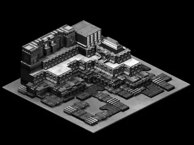 Future World - Residential Area 09 3D model