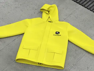 John Deere Yellow Rain Jacket 3D model