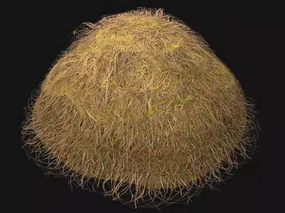 Haystack Stack of Hay Straw Pile Low-poly 3D model