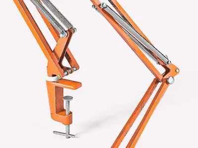 Luxo L 1P Orange Architects Table Lamp Free 3D model